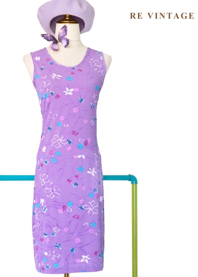 擁抱春天の紫色夢彈性洋裝1