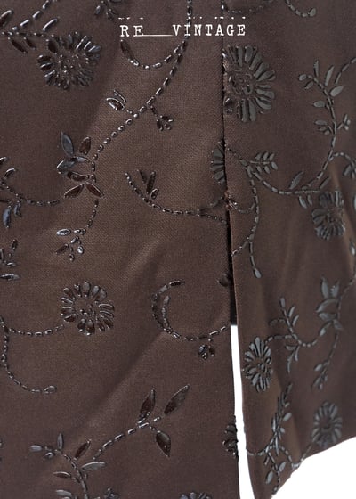 小花閃閃深咖啡色短裙5