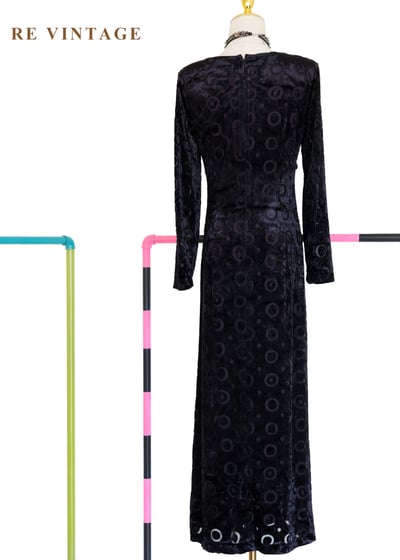 圓的哲學 - 紫光絨布長洋裝12