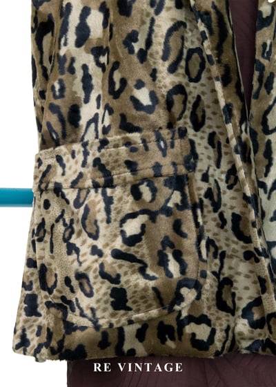 綠棕色野性豹影絨布寬版背心5