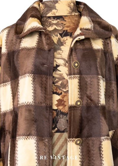 焦糖奶霜格紋絨布外套3