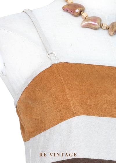 咖啡焦糖糖果拼圖細肩帶洋裝5