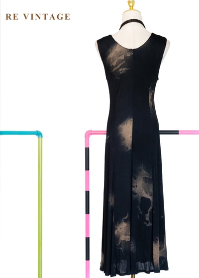 潑墨暈染排釦唯美長洋裝11