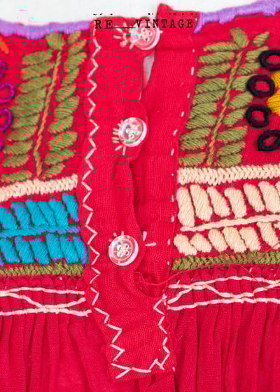 『紐約寶物』全手工刺繡豔紅炙熱の夏日洋裝4