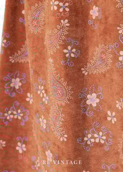 橘棕色變形蟲小花流蘇美裙（20-33"）7