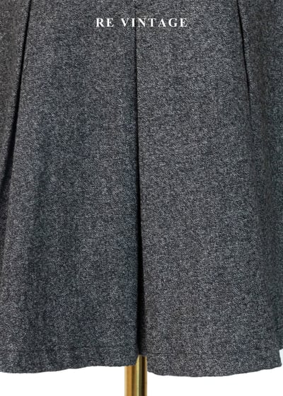 質感單品 - 灰毛呢復古金釦短裙（26"）4