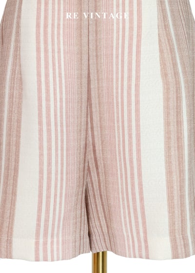玫瑰奶茶色線條高腰短褲（26"）5