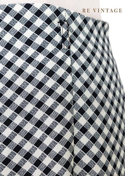質感單品 - 黑白菱格紋長裙（28"）7