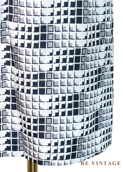 黑白像素幾何靜默洋裝13