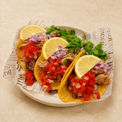軟玉米塔可｜米卻肯慢燉豬肉｜Carnitas 3入｜高雄 Mi Casita3