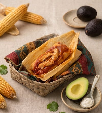 2026【預購】炙烤紅醬雞肉玉米粽 Tamales3