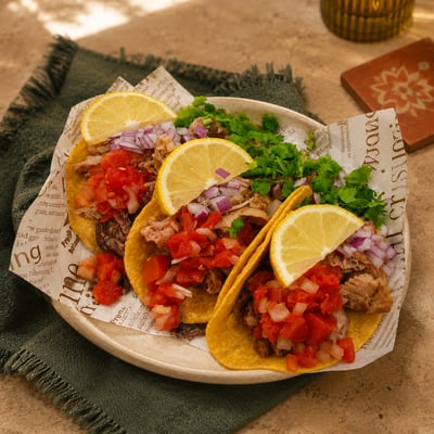 軟玉米塔可｜米卻肯慢燉豬肉｜Carnitas 3入｜高雄 Mi Casita1