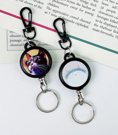 客製｜伸縮扣環/掛繩扣/易拉扣鑰匙圈5