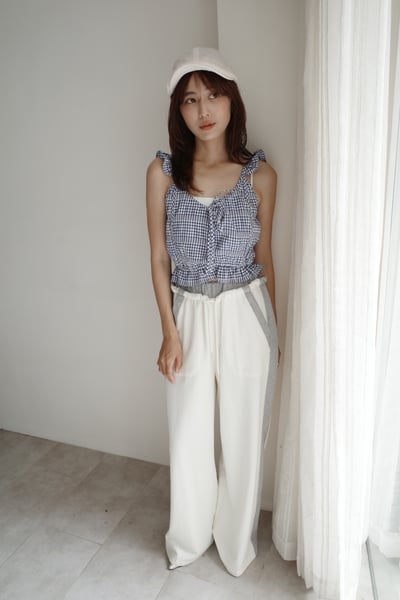 高質感腿長拼接棉褲3