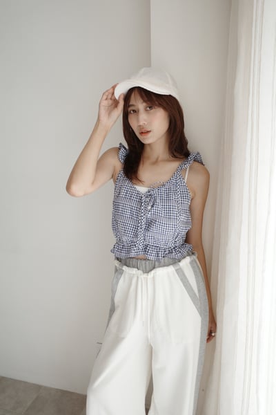 荷葉邊肩帶小裙擺背心3