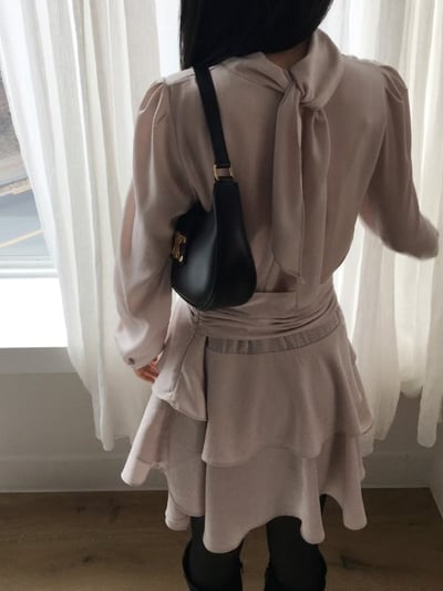 磨毛光澤質感綁帶蛋糕洋9