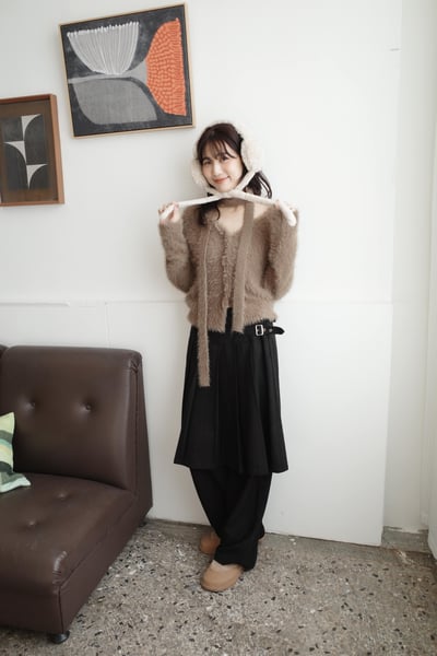 (special) 挺料毛呢百摺釦環褲裙8