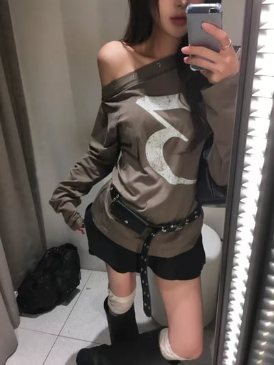 (hot) 卯丁排扣數字上衣6