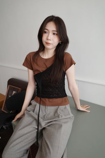 可垂帶蕾絲搭配小背心3