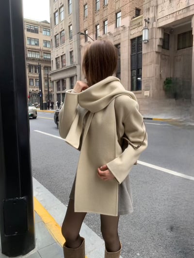 『設計大牌』手工設計羊毛大衣（含圍巾）5