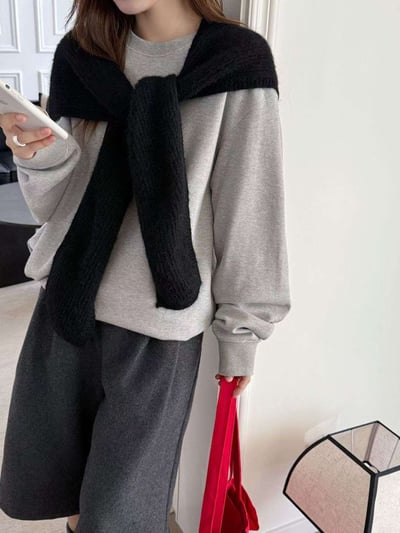 多用途！連帽針織圍巾7