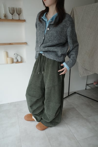 廓形燈芯絨車線工裝褲2