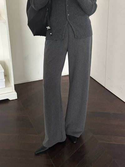 !! 舒服神褲 ! 軟Ｑ直腿坑條舒服褲2