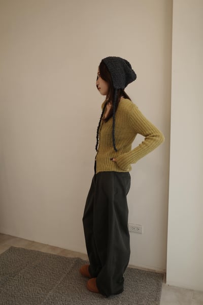 下單扣設計挺版斜紋布工作褲3