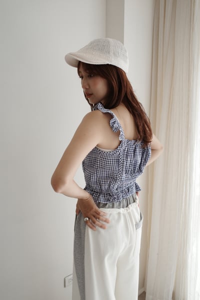 荷葉邊肩帶小裙擺背心4