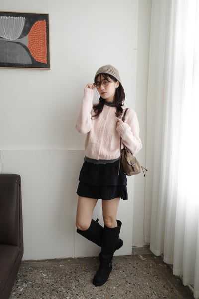 *絕美必買*厚織交疊麻花羊毛毛衣2