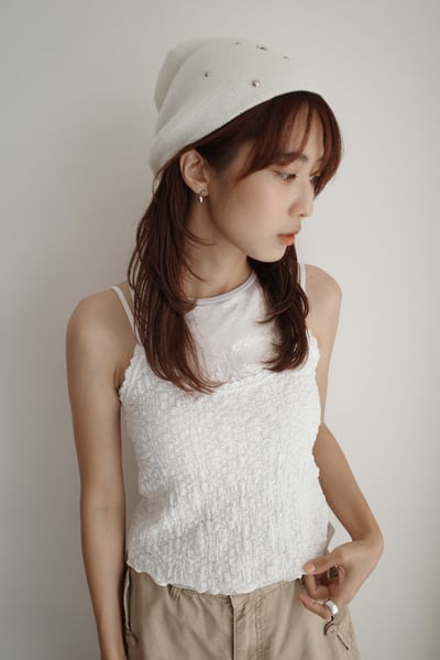 皺皺雕花細肩背心3