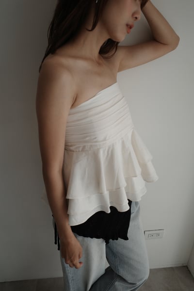 抓褶下裙擺鬆緊平口(可當短裙）6