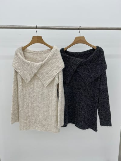 前後兩穿大Ｖ翻領平口毛衣7