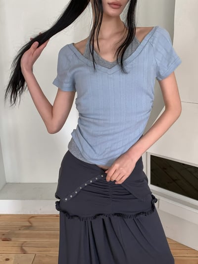 舒適繞脖綁帶簡約上衣5