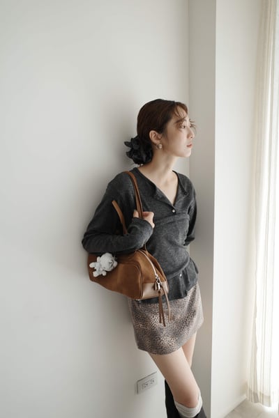 質感辣妹刷色豹紋短裙3