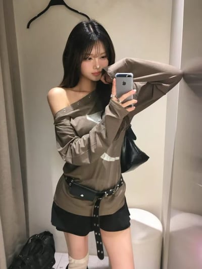 (hot) 卯丁排扣數字上衣7