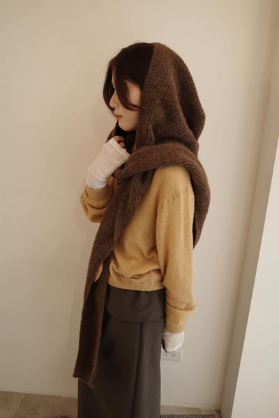 多用途！連帽針織圍巾1