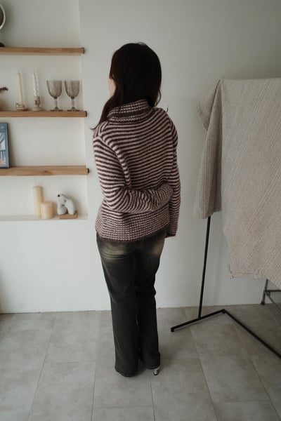 / 腿長神器／深刷色顯瘦彈性喇叭牛仔褲4