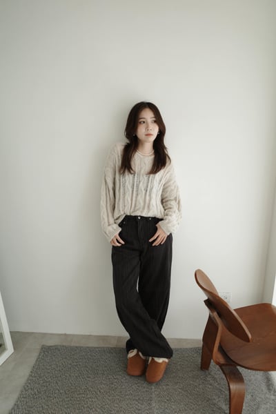 挺版微磨毛直線牛仔褲4