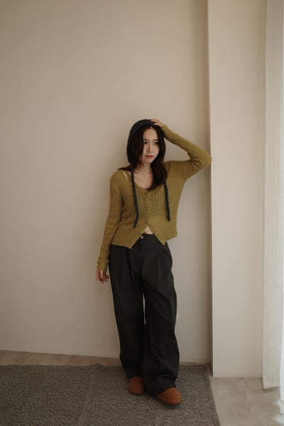 下單扣設計挺版斜紋布工作褲5