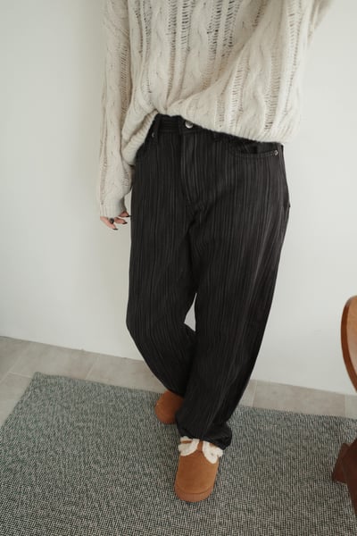 挺版微磨毛直線牛仔褲2