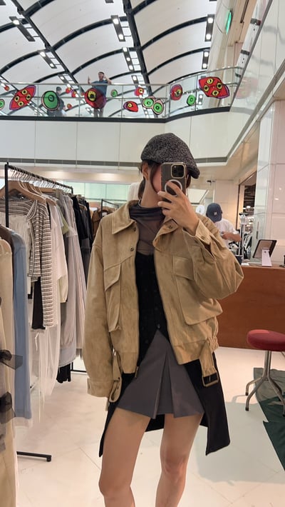 (推薦）大勢麂皮設計雙口袋外套9