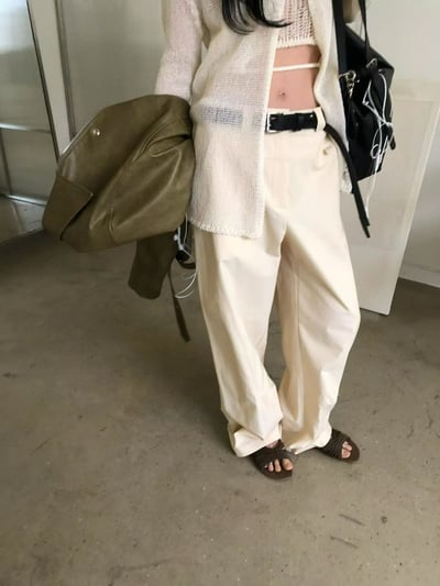 質感寬直筒設計師褲3
