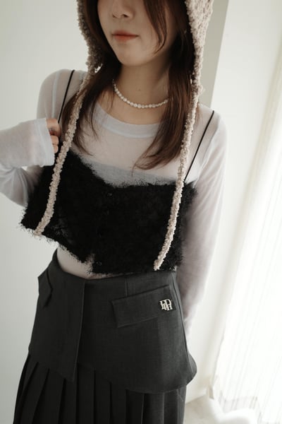 （歐膩必備）設計牌層次厚磅百摺羊毛長裙5