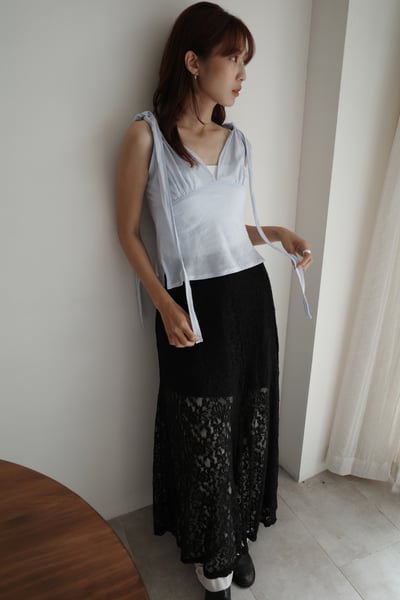 雙綁帶棉質開Ｖ背心5