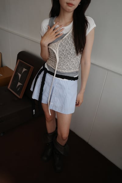 可垂帶蕾絲搭配小背心2