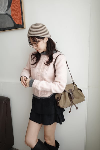 *絕美必買*厚織交疊麻花羊毛毛衣4