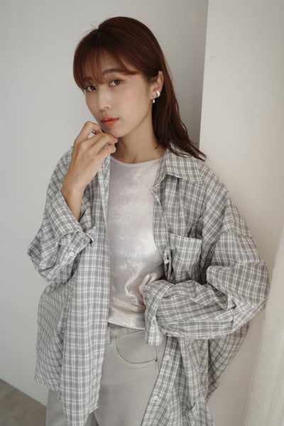 立體抓褶設計格紋襯5