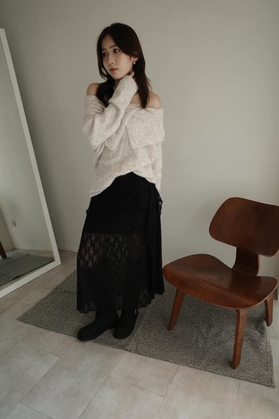 前後兩穿大Ｖ翻領平口毛衣3