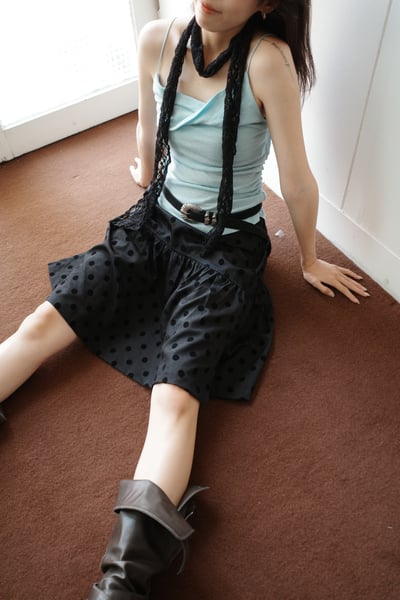 最最可愛！絨面點點半裙5